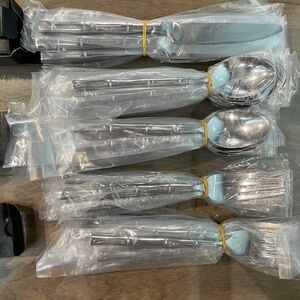 38-Piece Set Bamboo-Style Silverware